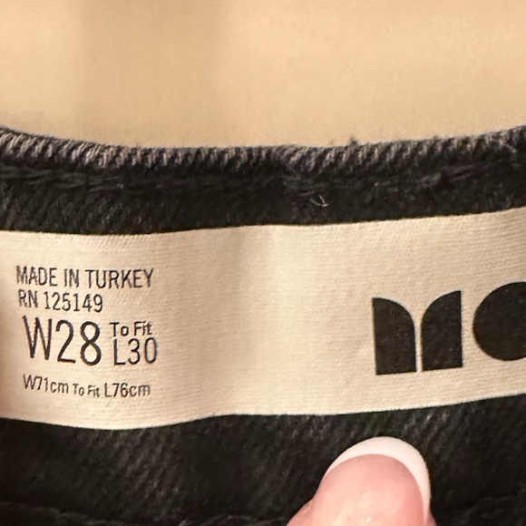 TopShop Moto Straight Leg Black Jean - Picture 3 of 4